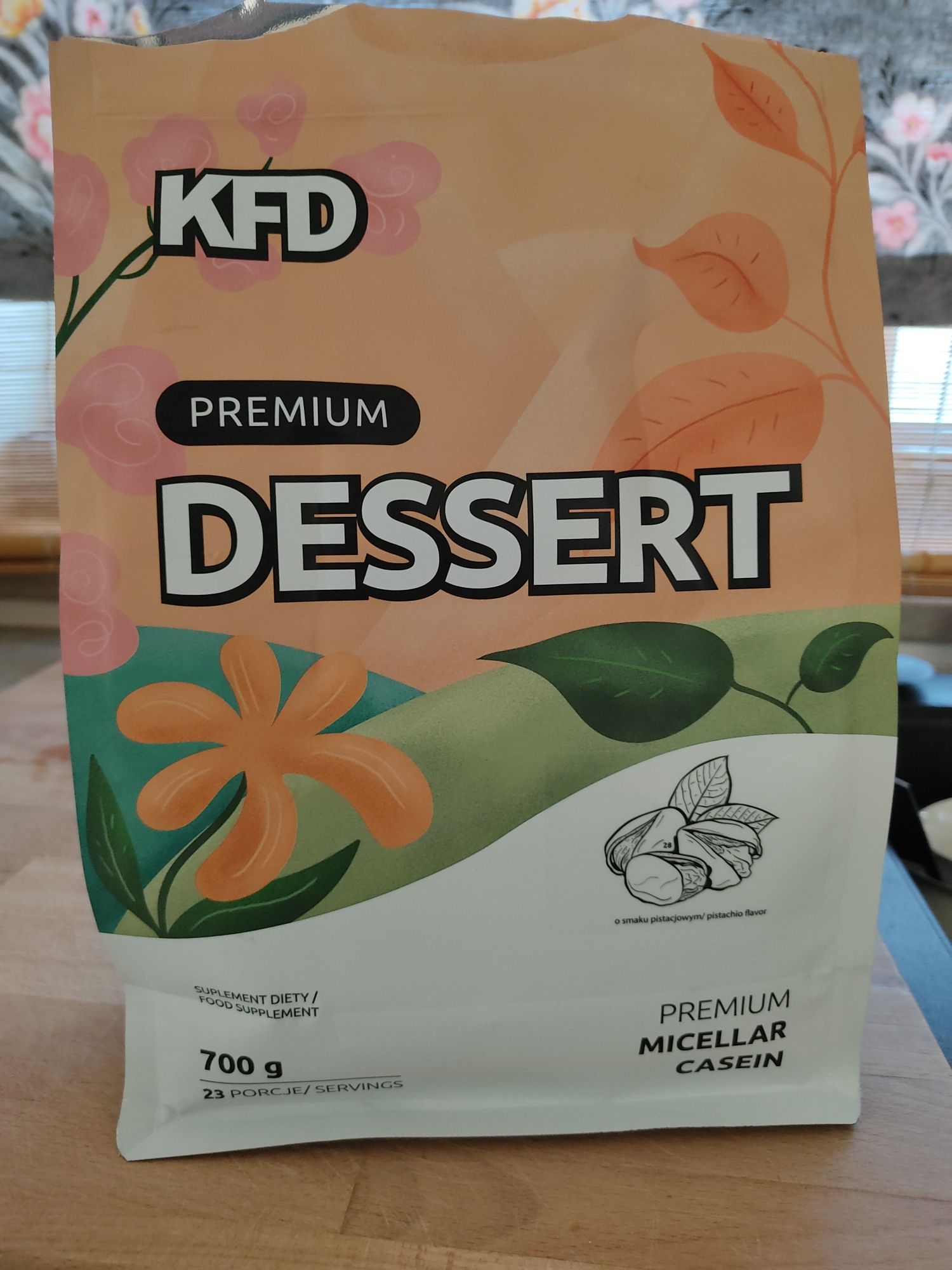 KFD Dessert białko micelarne_pistacja_zużyte tylko 90 g