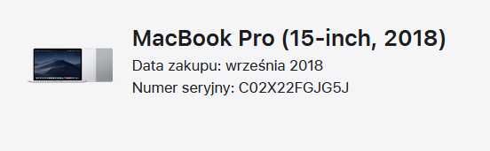 MacBook Pro A1990, Intel Core i7, 512SSD
