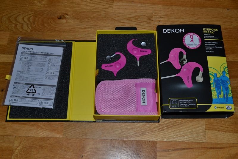 Женские спортивные наушники DENON AH-W150 pink rose новые