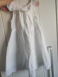 Biała sukienka dla dziewczynki rozm.116