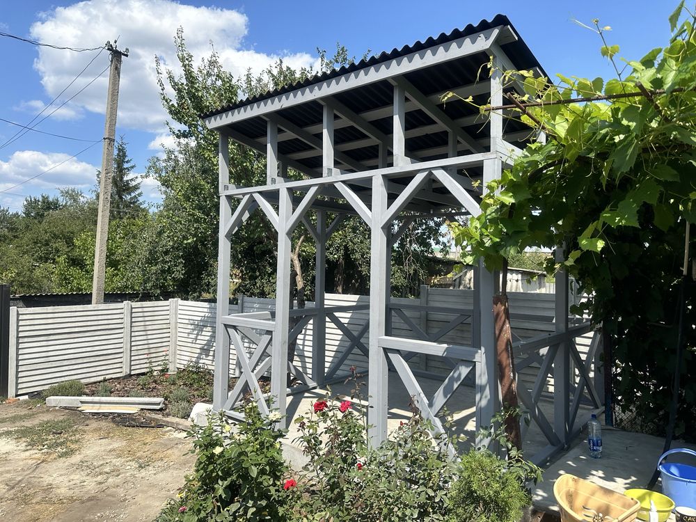 Альтанка деревʼяна розбірна 3*3, 6*4, 4*3