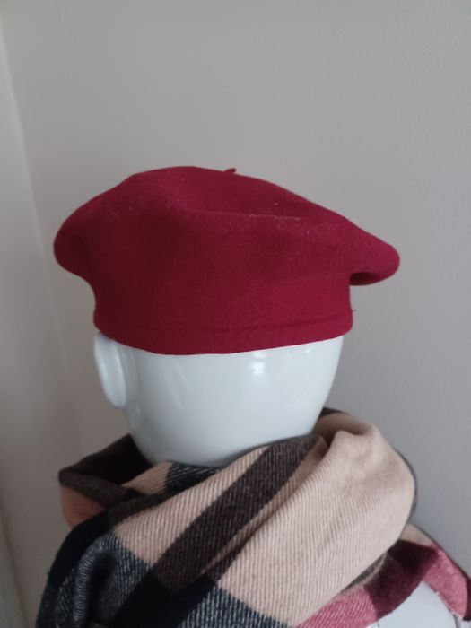 Wełniany beret czerwony Kangol