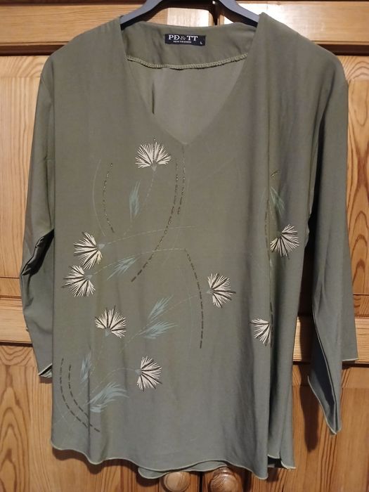 Zestaw 2 bluzek wzór kwiaty