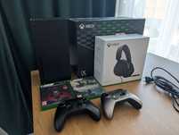 Xbox series X 1TB + 2 pady + słuchawki + 2 gry