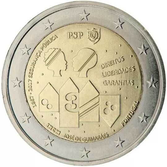 Moeda Comemorativa 2€ - 150 Anos da Segurança Pública (Portugal 2017)