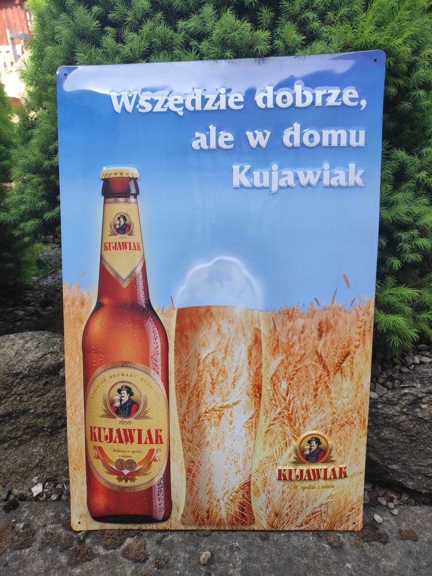 Stara reklama piwa szyld blacha Browar Kujawiak Bydgoszcz