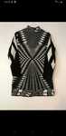 Sweter sukienka mini aztec tunika szare wzory