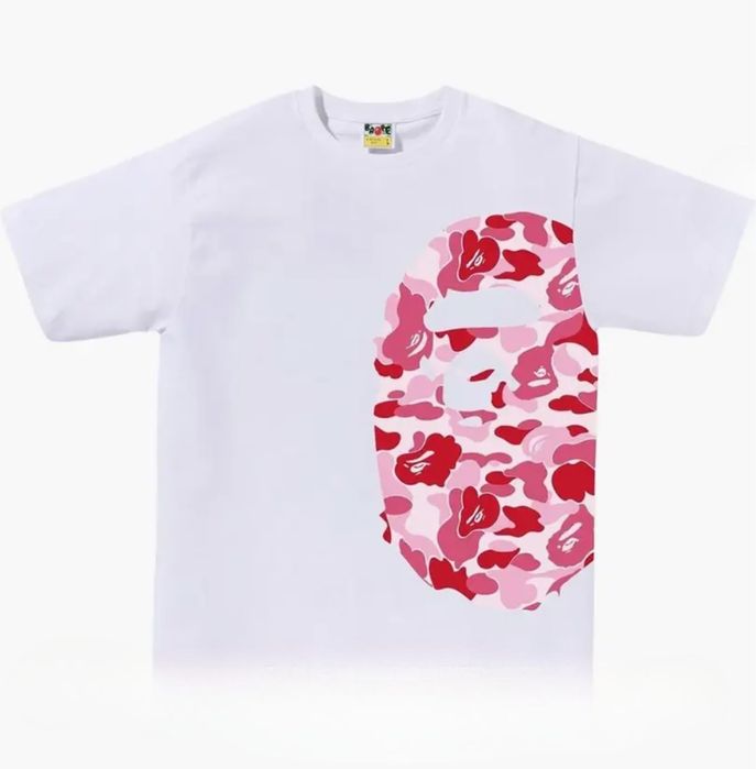 Футболки BAPE A Bathing APE Logo унисекс Бейп Бэйп черная белая