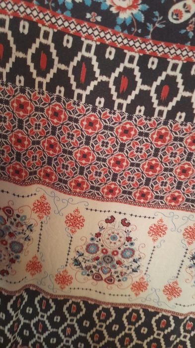 40 42 L XL Reserved orientalna wzorzysta bluzka nietoperz krótki rękaw