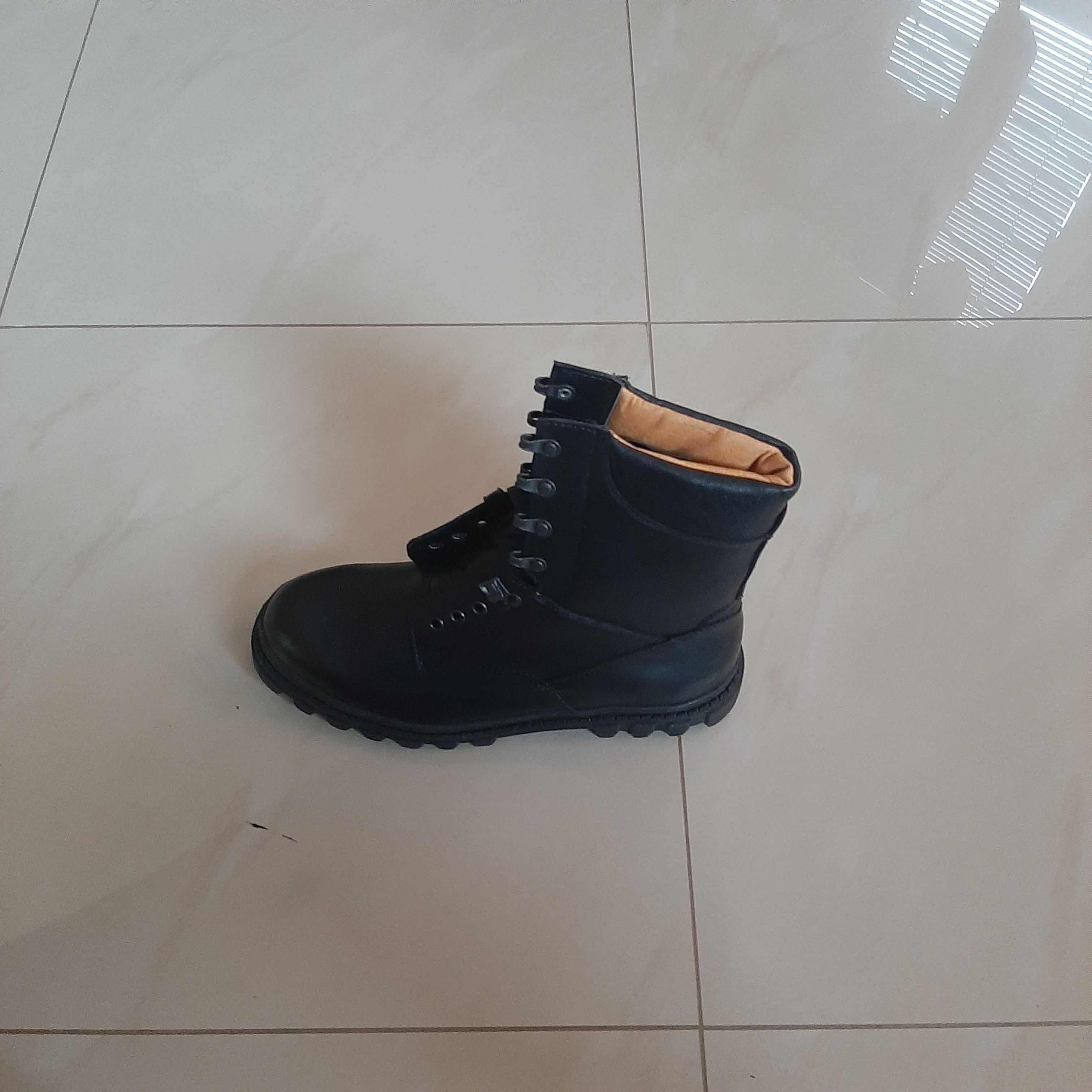 NOWE buty czarne skórzane męskie mundurowe, wojskowe lublin protector