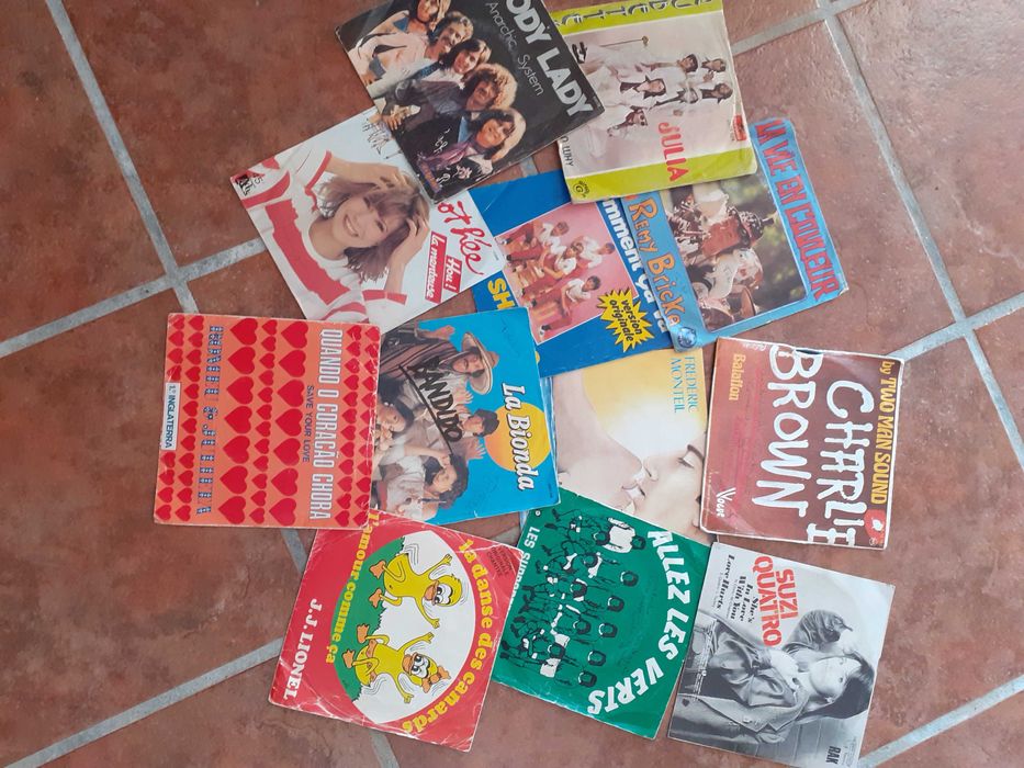 43 discos vinil  musica francesa e outra