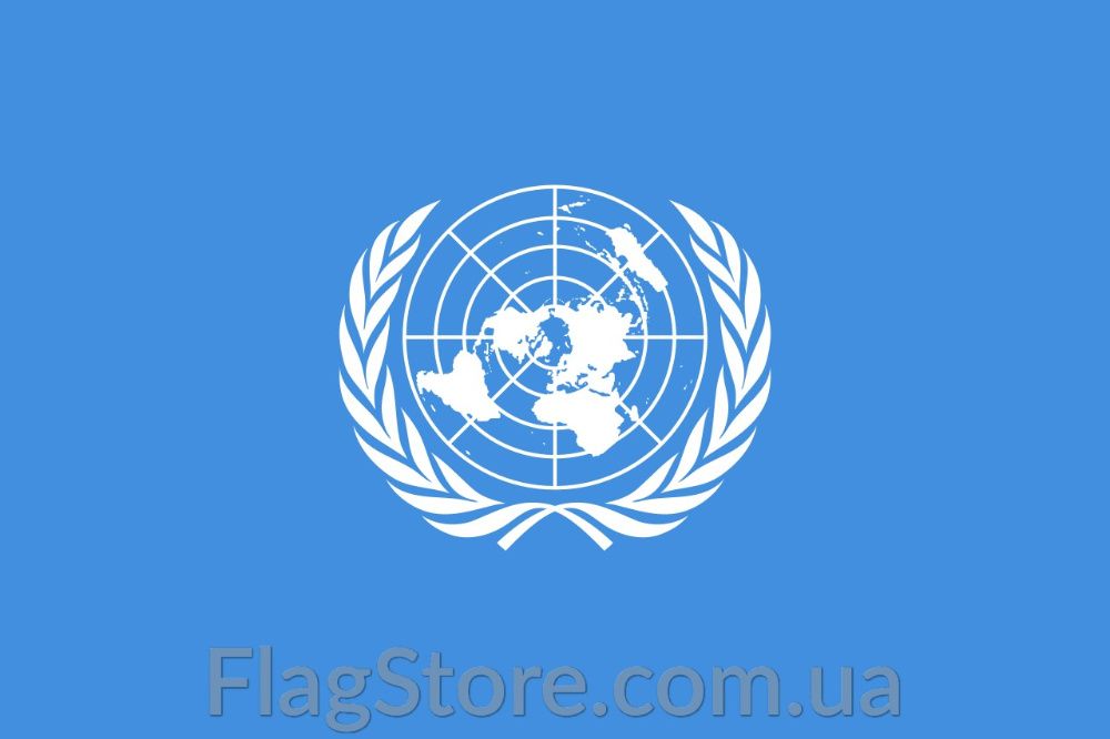 Флаг/прапор/стяг ООН (Организации Объединённых Наций) 150х90см UN flag