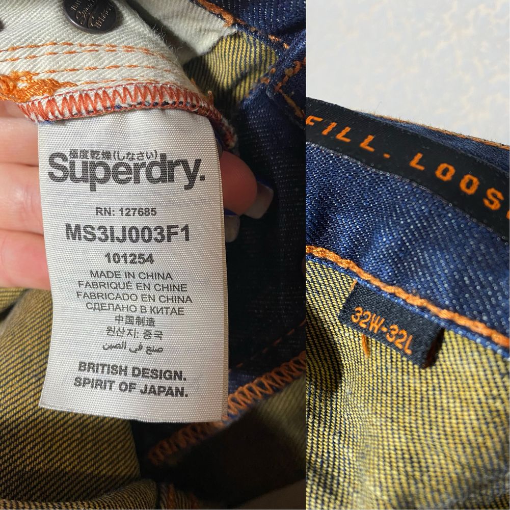 Джинисы Superdry мужские 32 размер