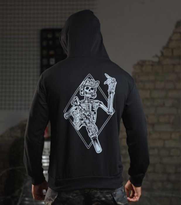 Худі чорний олива толстовка кофта вірний  вивезу руни смерть зачекає