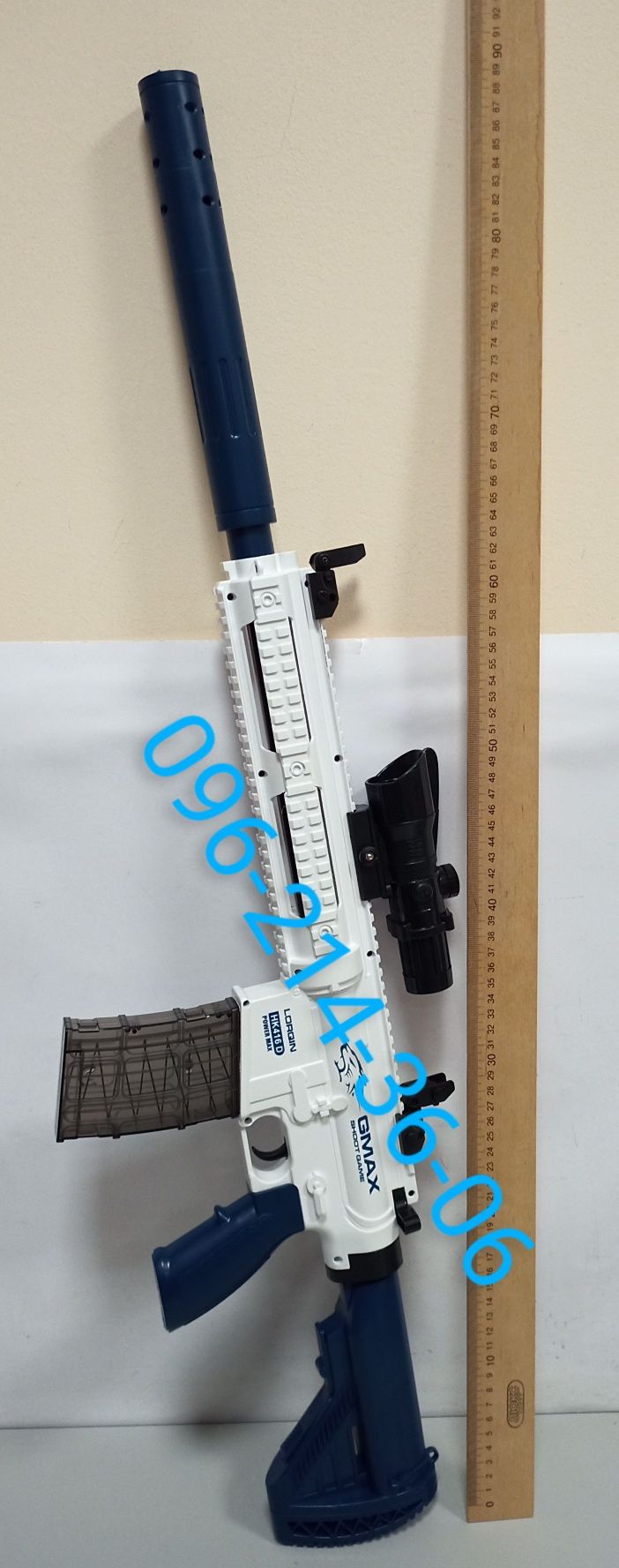 Детский автомат M416 с гильзами и оптический