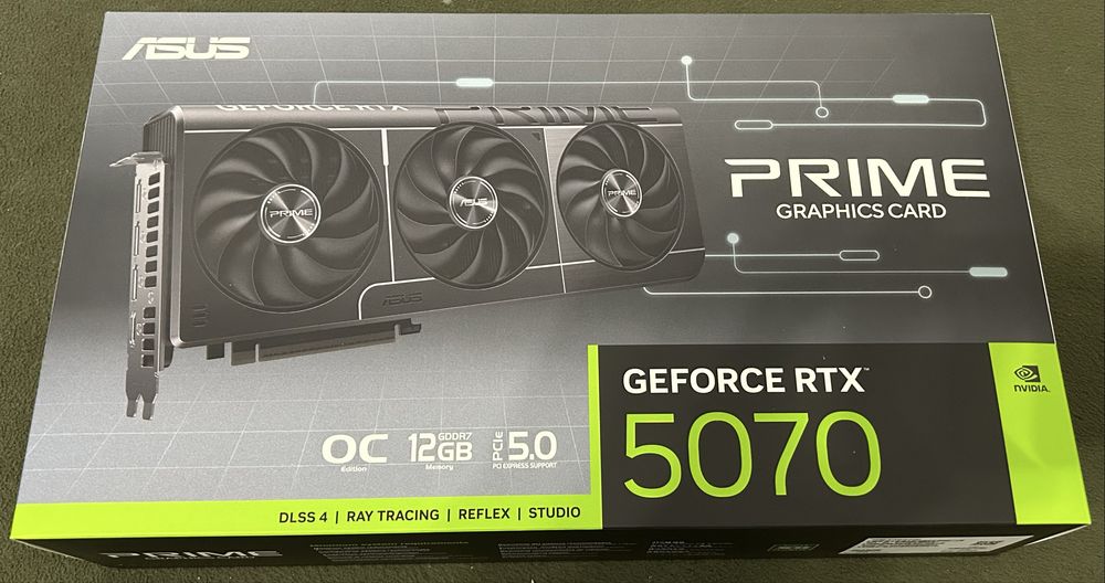 Placa Gráfica Asus NVIDIA GeForce RTX 5070 Prime OC 12GB GDDR7 DLSS4