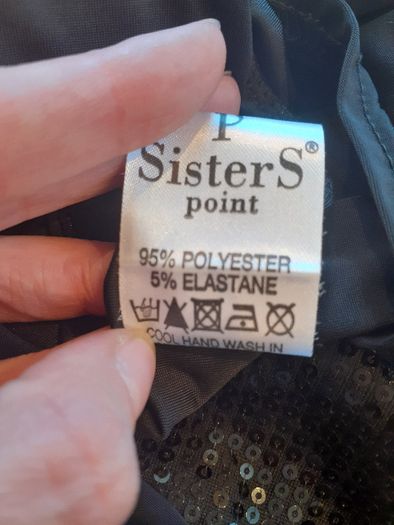 Czarna, nowa sukienka z cekinami Sisters point rozmiar S