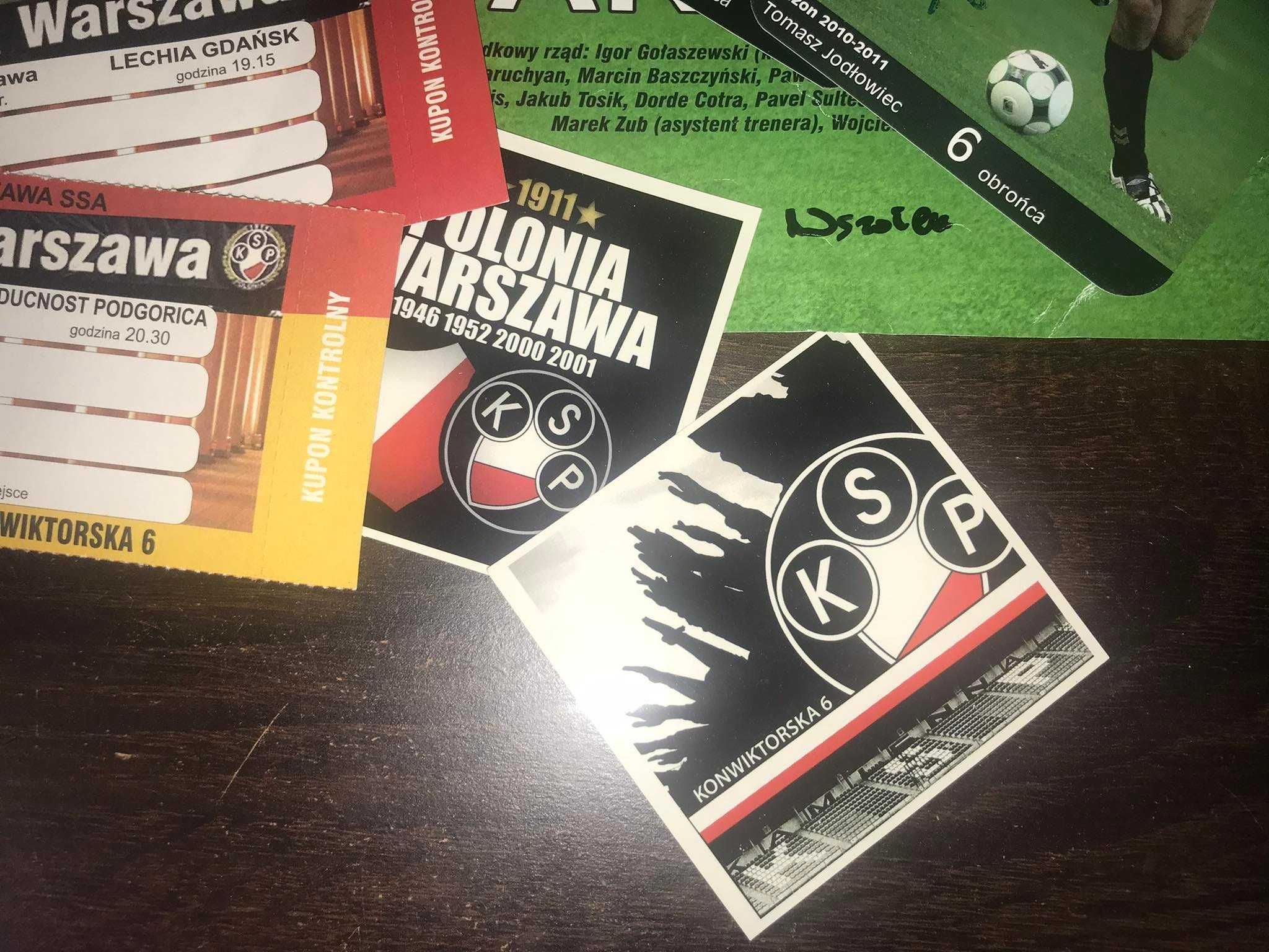 Pamiątki POLONIA WARSZAWA, autografy, Baszczyński, Jodłowiec, Wszołek