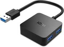ICZI Hub USB 3.0 4 Porty – Rozdzielacz do PC, Mac, Laptopa, PS4
