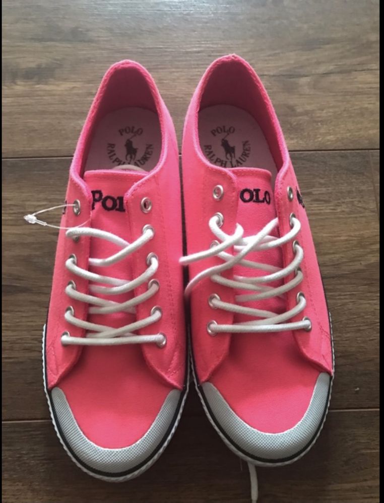 Ralph Lauren Polo Neon Pink Trampki