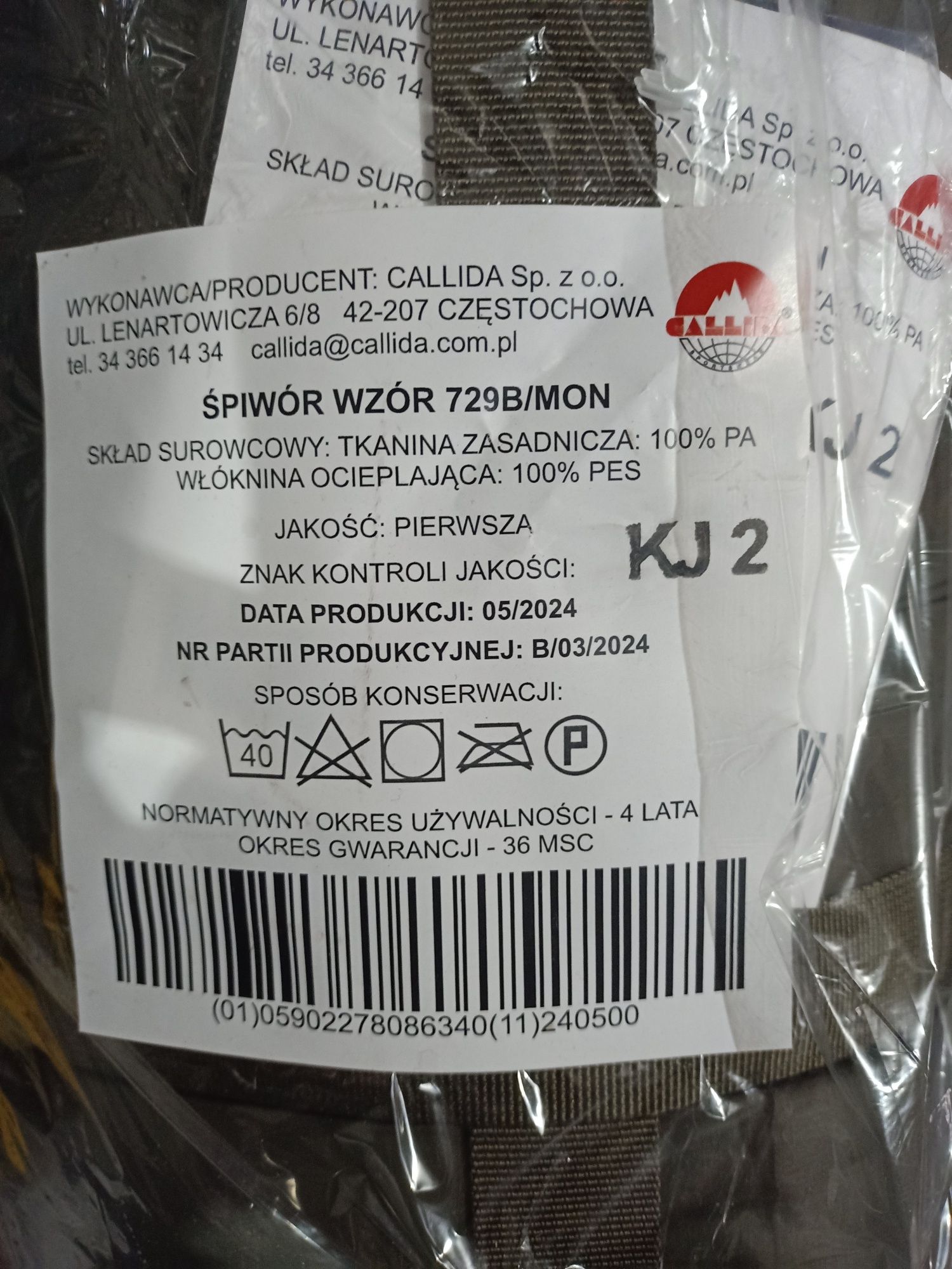 Śpiwór jesienny wojskowy mon 729 A i 729 B dla pododdziałów specjalnyc