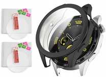 2 X Szkło Hartowane 9H + Etui Silikonowe 2w1 do Huawei Watch GT 4 46mm