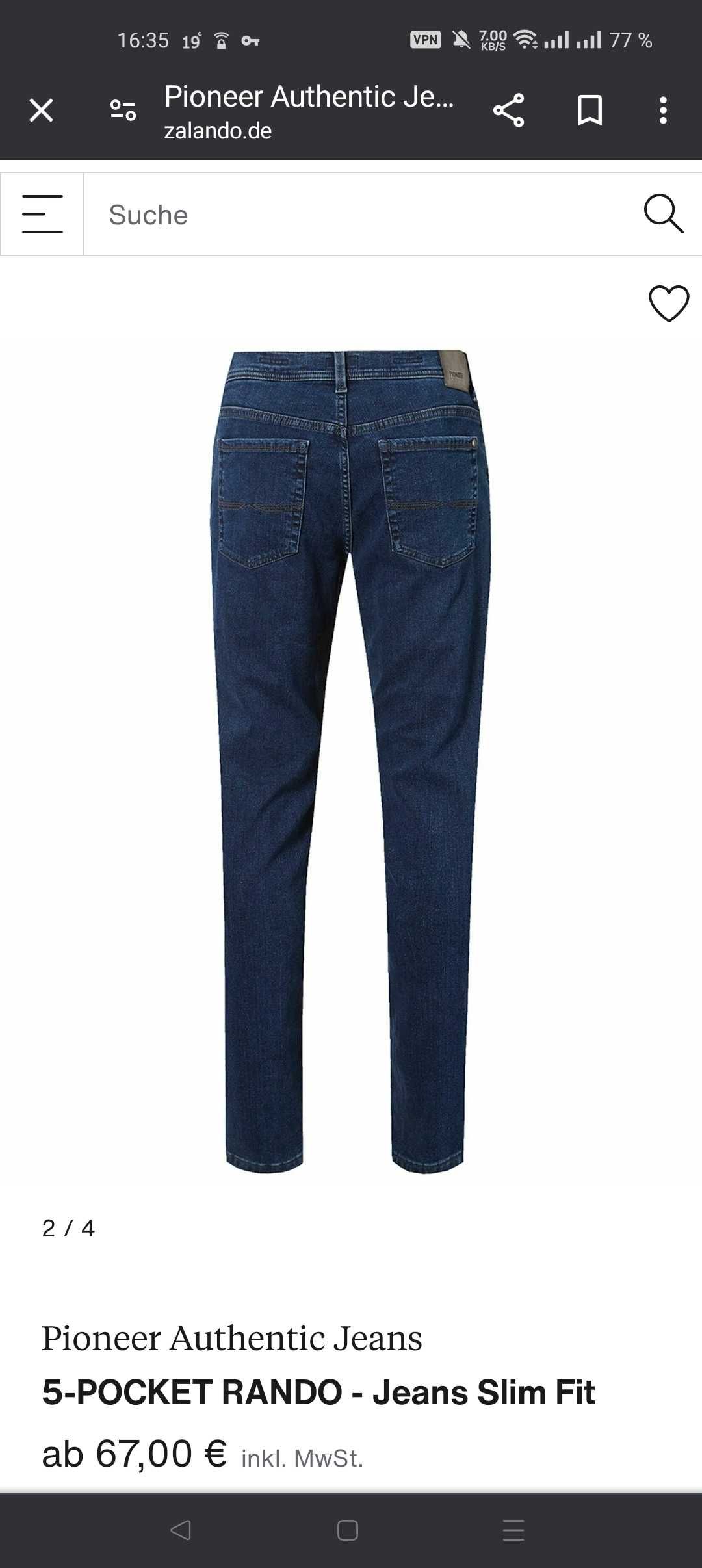 Джинсы Pioneer jeans Germany w33 stretch mid blue.