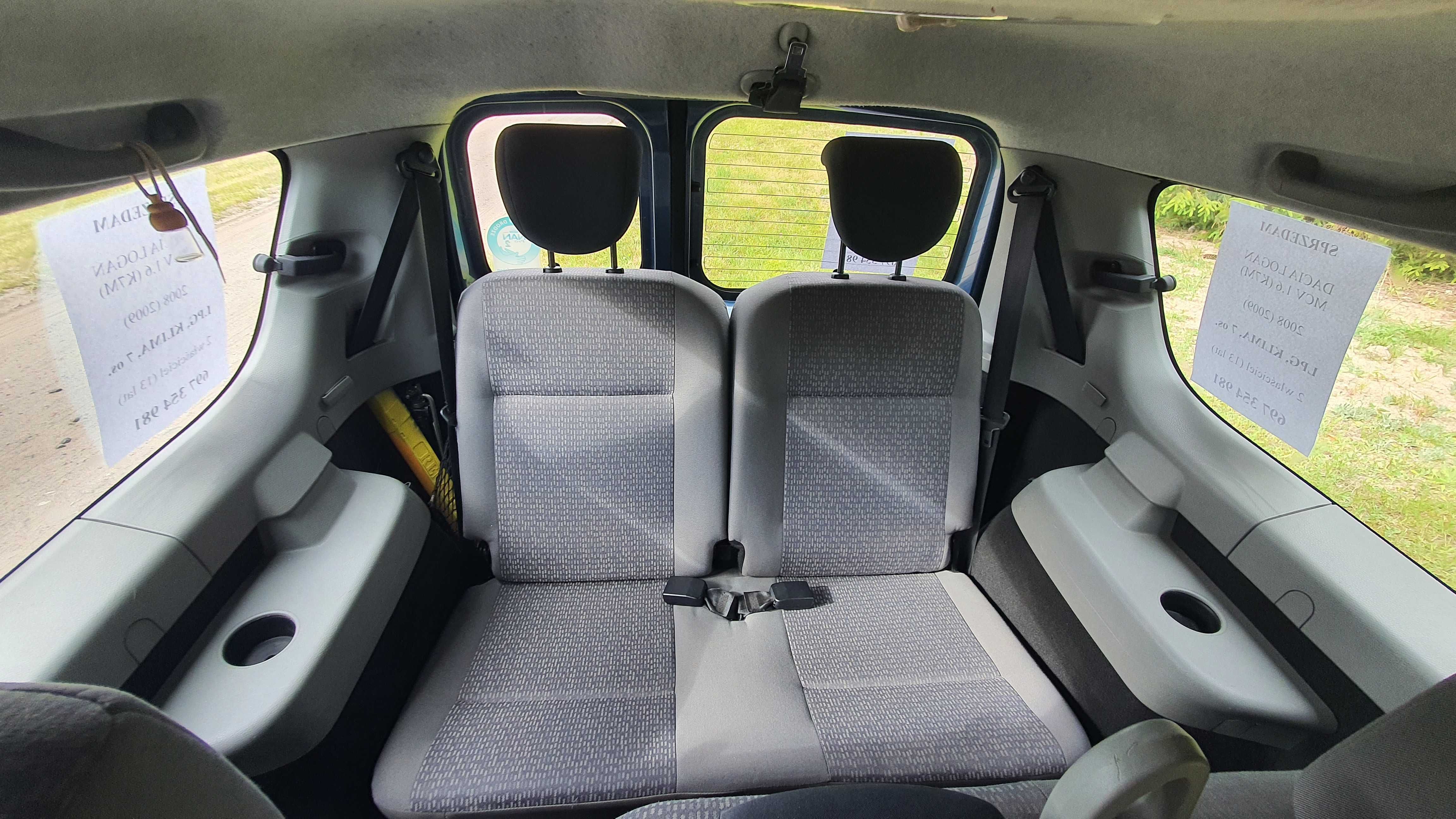Dacia Logan MCV, Laureate,2008/2009 1,6, 7os,LPG,KLIMA,2wł (od 12 lat)