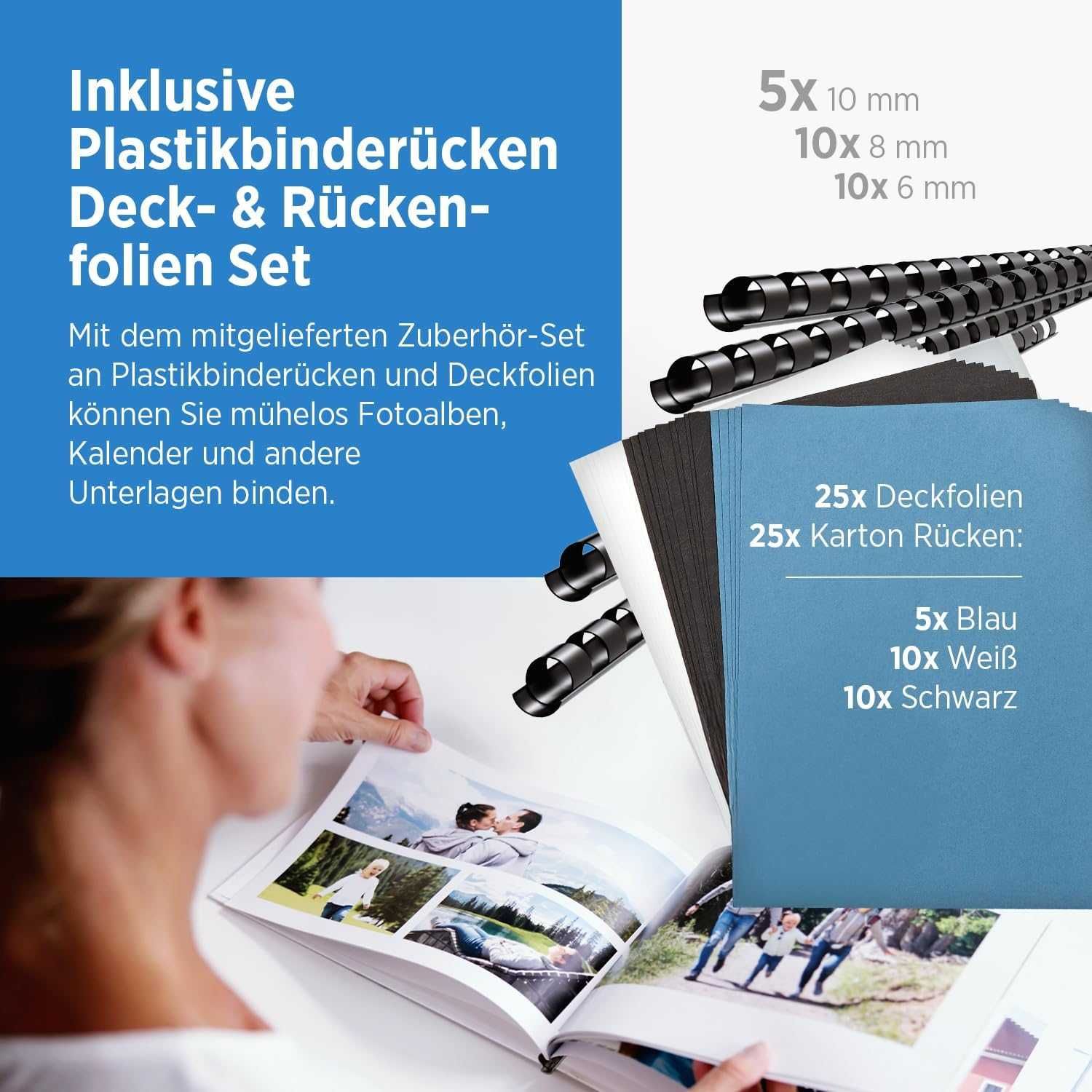 Genie Cb 850 Bindownica Spiralowa Biurowa Do Dokumentów A4 350 Kartek