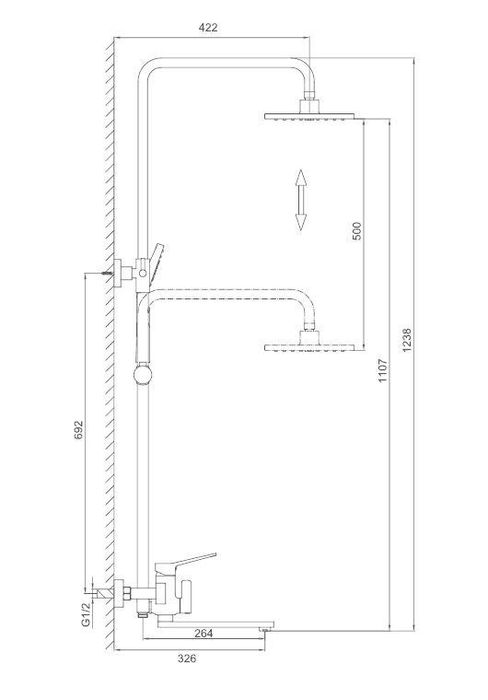 Акция Душевая система FRAP (латунь черный)