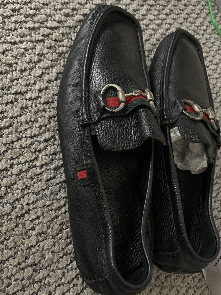 Gucci мокасини лофери шкіра кожа 43