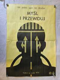 Świerzy plakat społeczny z 1974 roku  Unikat !