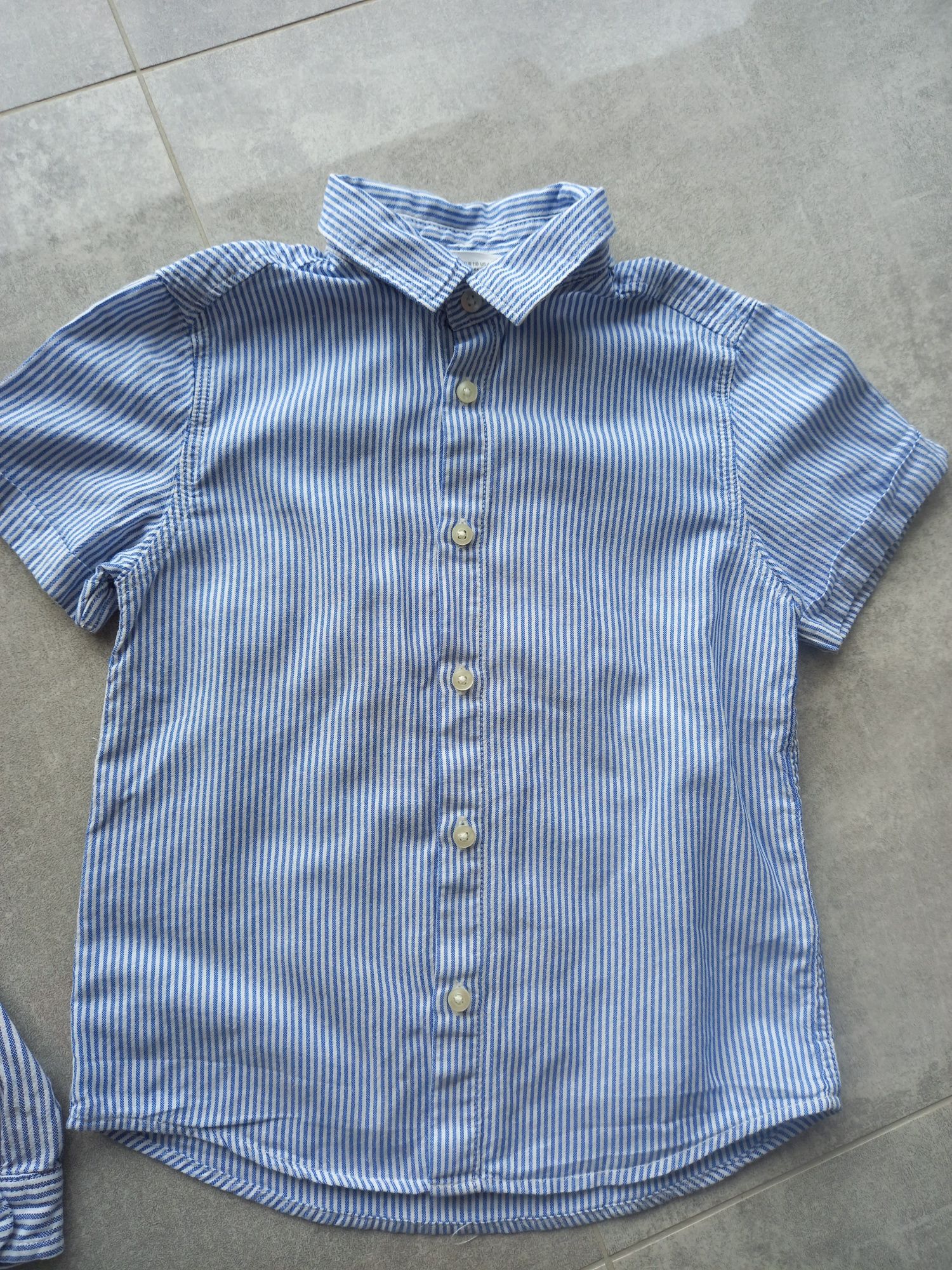 Koszula z krótkim rękawem i spodnie h&m komplet 110