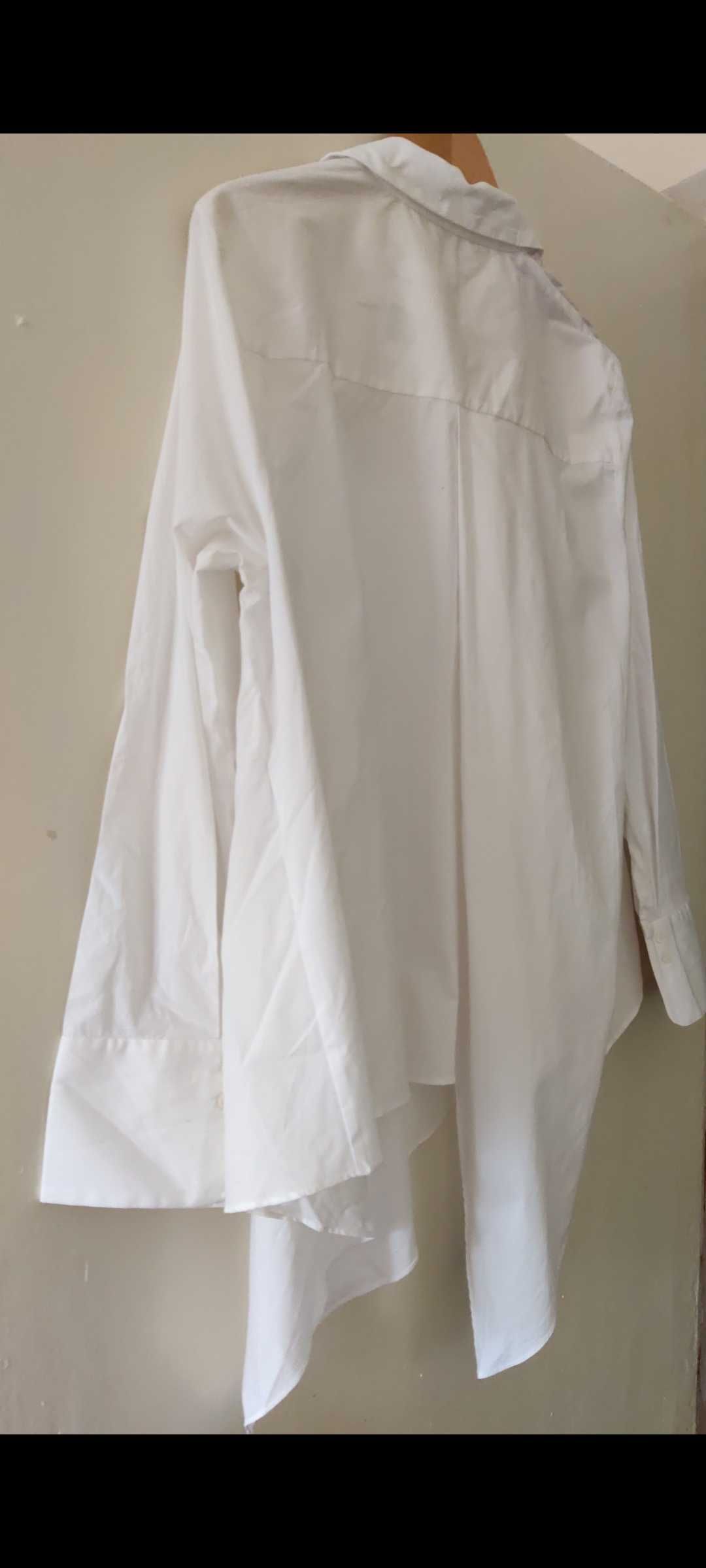 Бавовняна біла сорочка Zara новая хлопковая рубашка