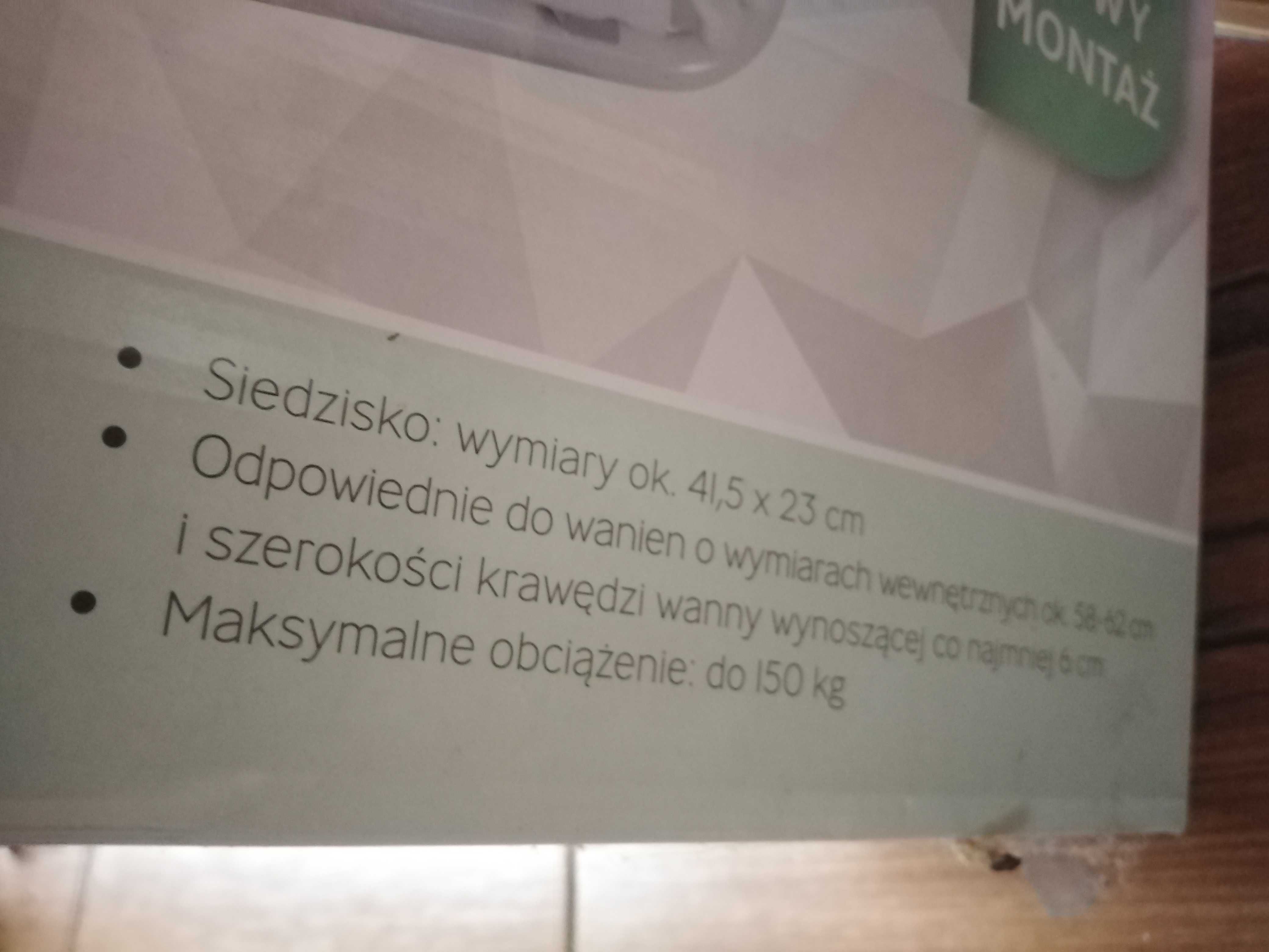 Siedzisko wannowe dla seniora