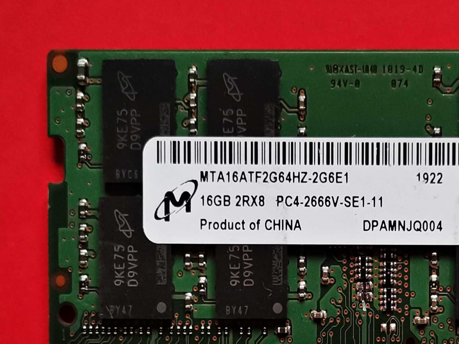DDR4 16GB MicRon 2666v
