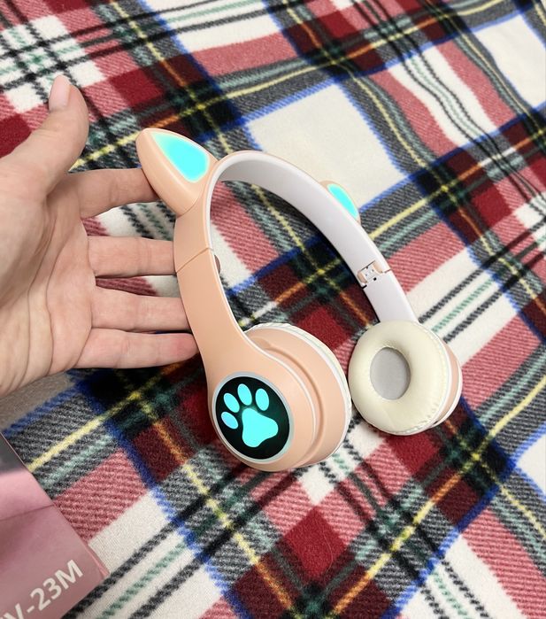 Навушники бездротові з котячими вухами