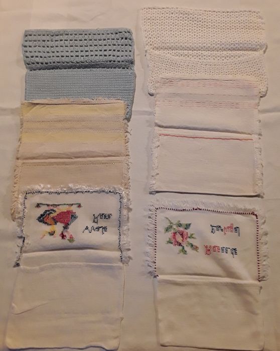 Texteis de cozinha: pegas, bases, sacos para guardanapos