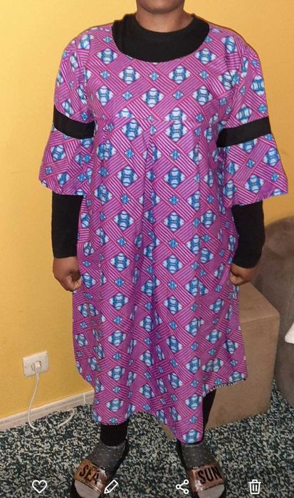 Vestido 42/44 Tecido Africano Usado 2Vez Entrego Alfragide