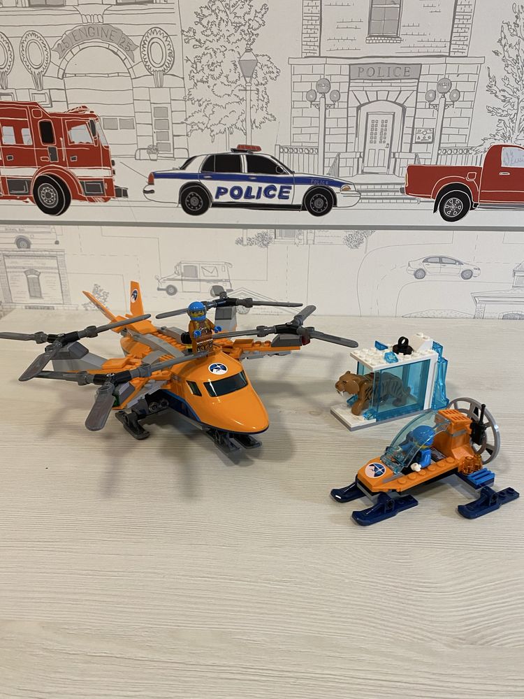 LEGO Citi 60193 транспортний гелікоктер полярників і 60190  аеро-сани