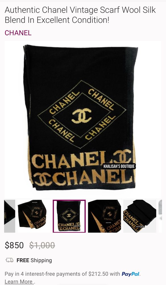 Шарф Chanel Vintage Wool