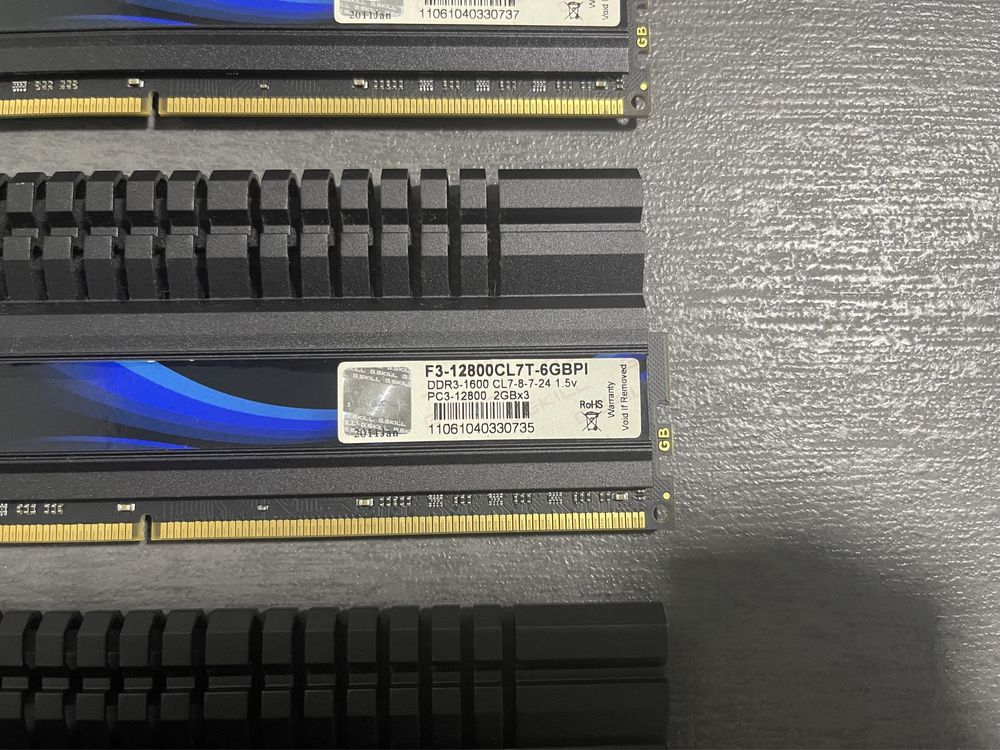 Memorias de pc ddr3 G.SKILL 6gb