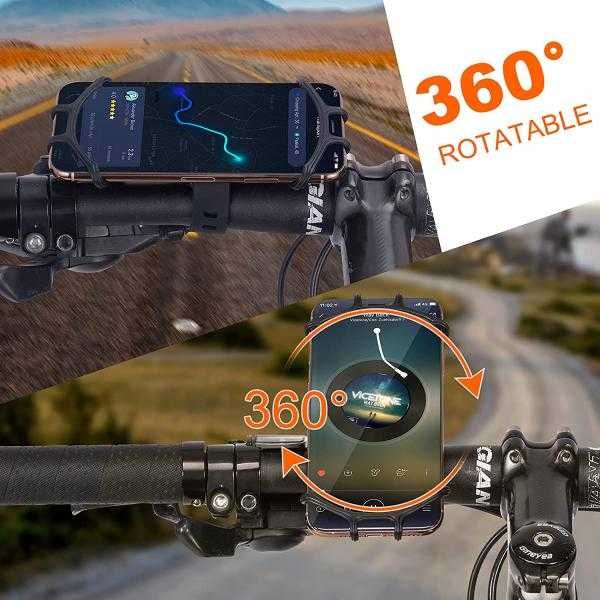 Антивібраційний тримач телефону RockBros LF436BK самокат скутер вело