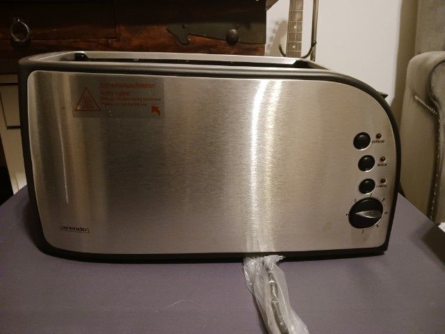 Nowy duży toster opiekacz Arendo Dejuner 1500 W chrom