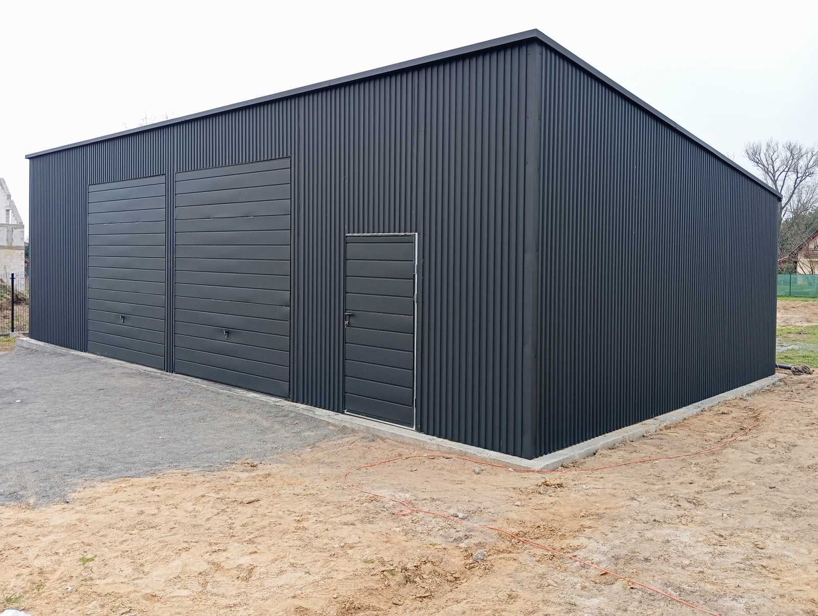 Garaż blaszany Halas stalowa 15x7, Producent na wymiar, garaże i hale