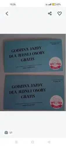 zamienie na bilety do Kina  mam 2x  Wrotka Katowice 2 bilety