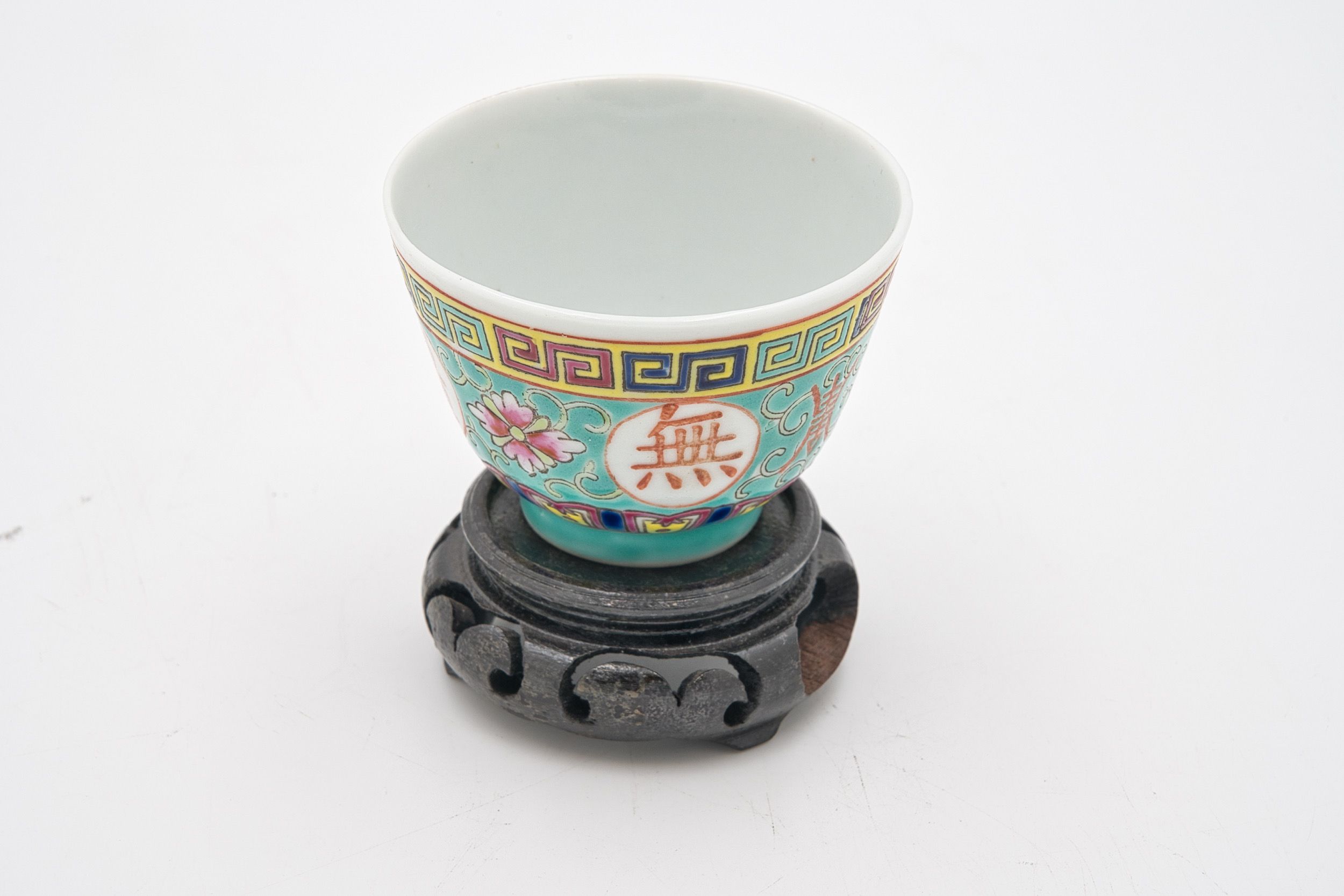 Taça com Suporte Porcelana Chinesa