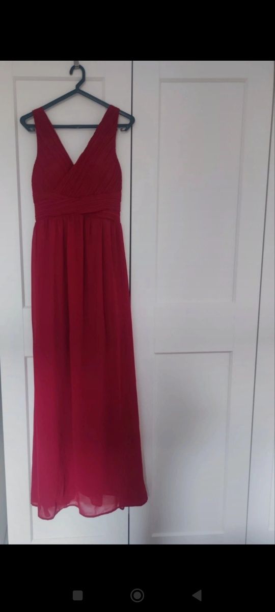 Vestido cerimónia comprido vermelho