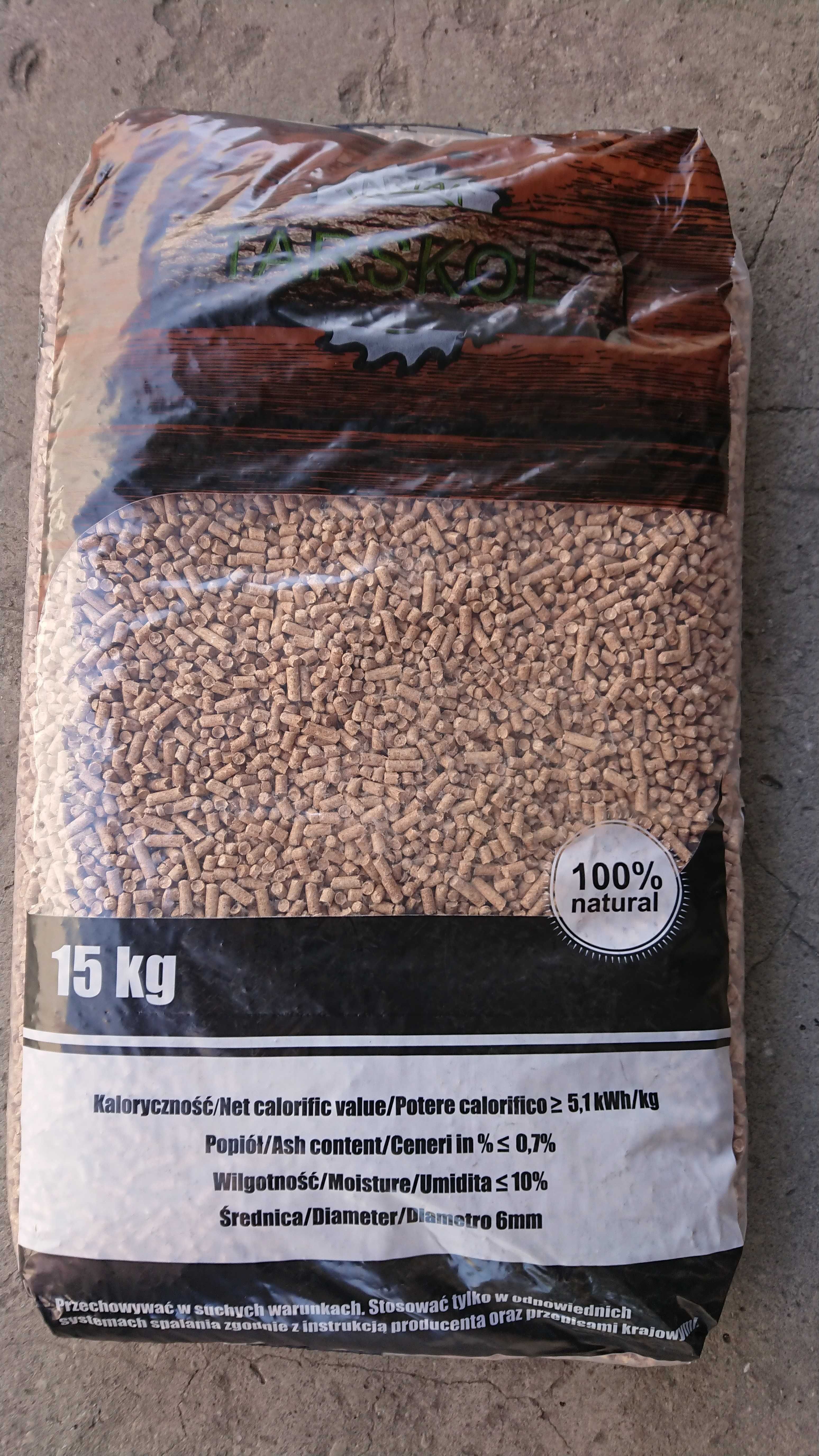 pellet sosnowy klasa A + 6 mm TARSKOL