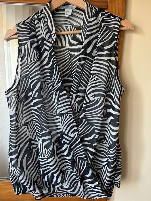 Top transparente zebra